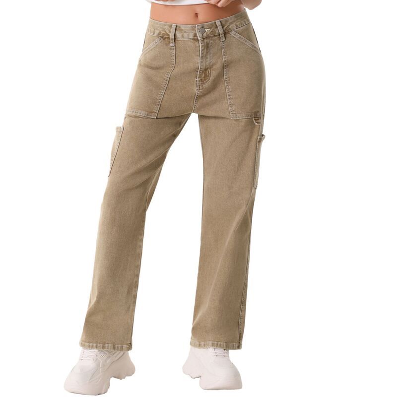 アレグラ ケー レディース ボトムス カジュアルパンツ カーゴパンツ ハイウエスト ALLEGRA K Cargo Pants for Womens High Waist Baggy Street C