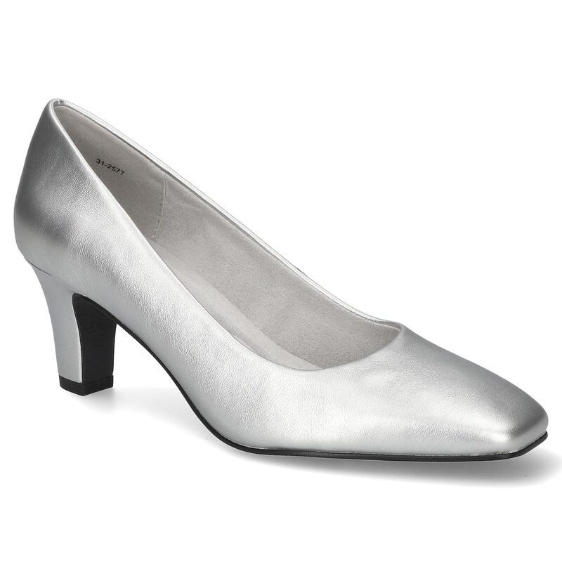 イージーストリート レディース シューズ パンプス Easy Street Poet Womensquare Toe Pumpsilver シルバー
