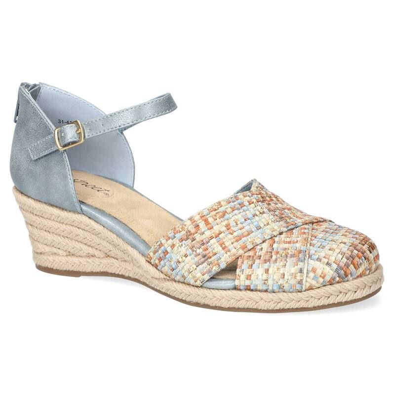 イージーストリート レディース シューズ サンダル Easy Street Comfort Espadrille Womens Wedge Sandals Pastel Multi Woven マルチ