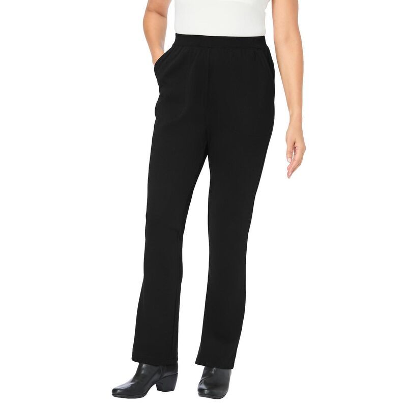 ウーマン ウィズイン レディース ボトムス カジュアルパンツ ブーツカット プラスサイズ プチ ブーツ ニット Woman Within Womens Plusize Petite Bootcut P