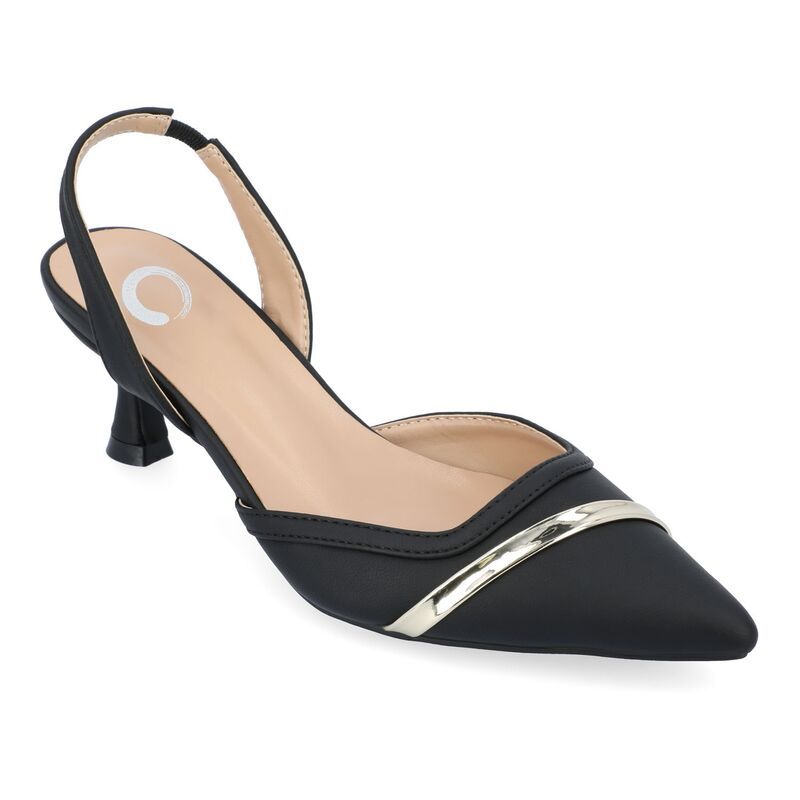 ジュルネ コレクション レディース シューズ パンプス Journee Collectionellia Womenslingback Pumps Black Pu ブラック