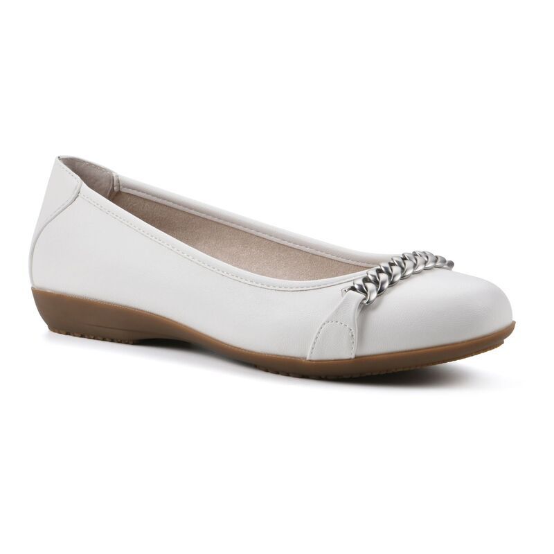 クリフバイホワイトマウンテン レディース シューズ サンダル Cliffs by White Mountain Charmed Womens Ballet Flats White Smooth ホワイ