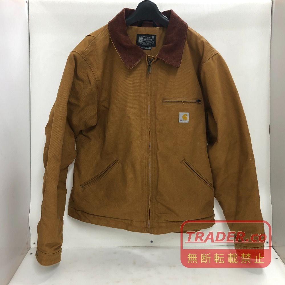 02w25604 カーハート Carhartt ダックデトロイトジャケット ブラウン L USA製 メンズ アウター コットン 0J3828-M 【中古品】
