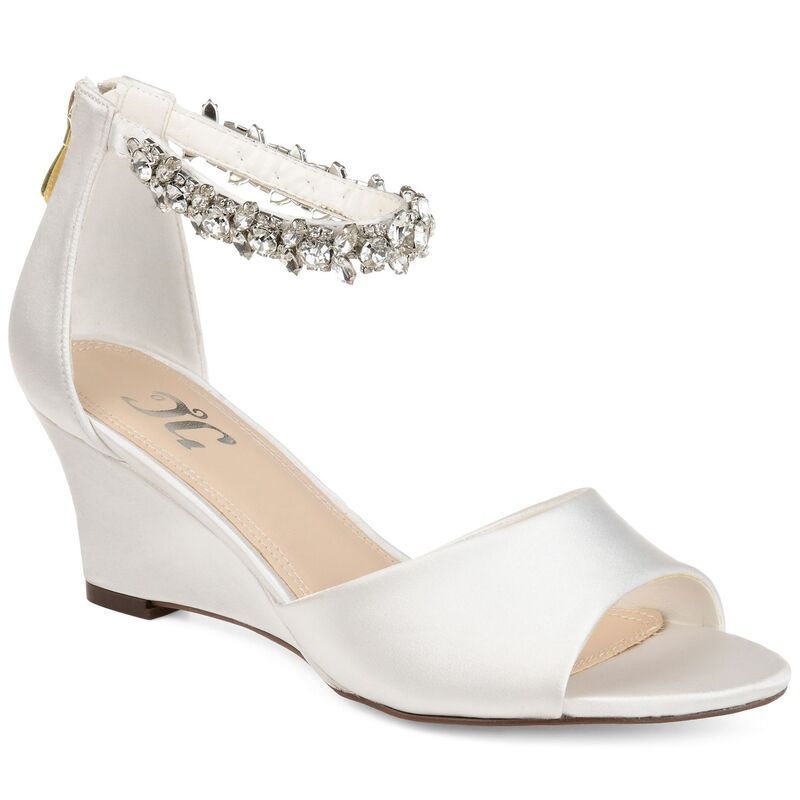 ジュルネ コレクション レディース シューズ パンプス Journee Collection Connor Womens Dress Wedges White ホワイト