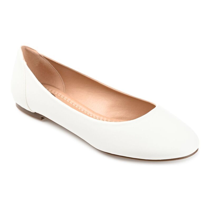 ジュルネ コレクション レディース シューズ サンダル Journee Collection Kavn Womens Comfort Sole Ballet Flats White ホワイト