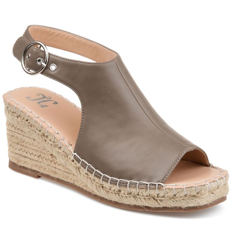 ジュルネ コレクション レディース シューズ サンダル Journee Collection Crewomens Espadrille Wedges Taupe トープ