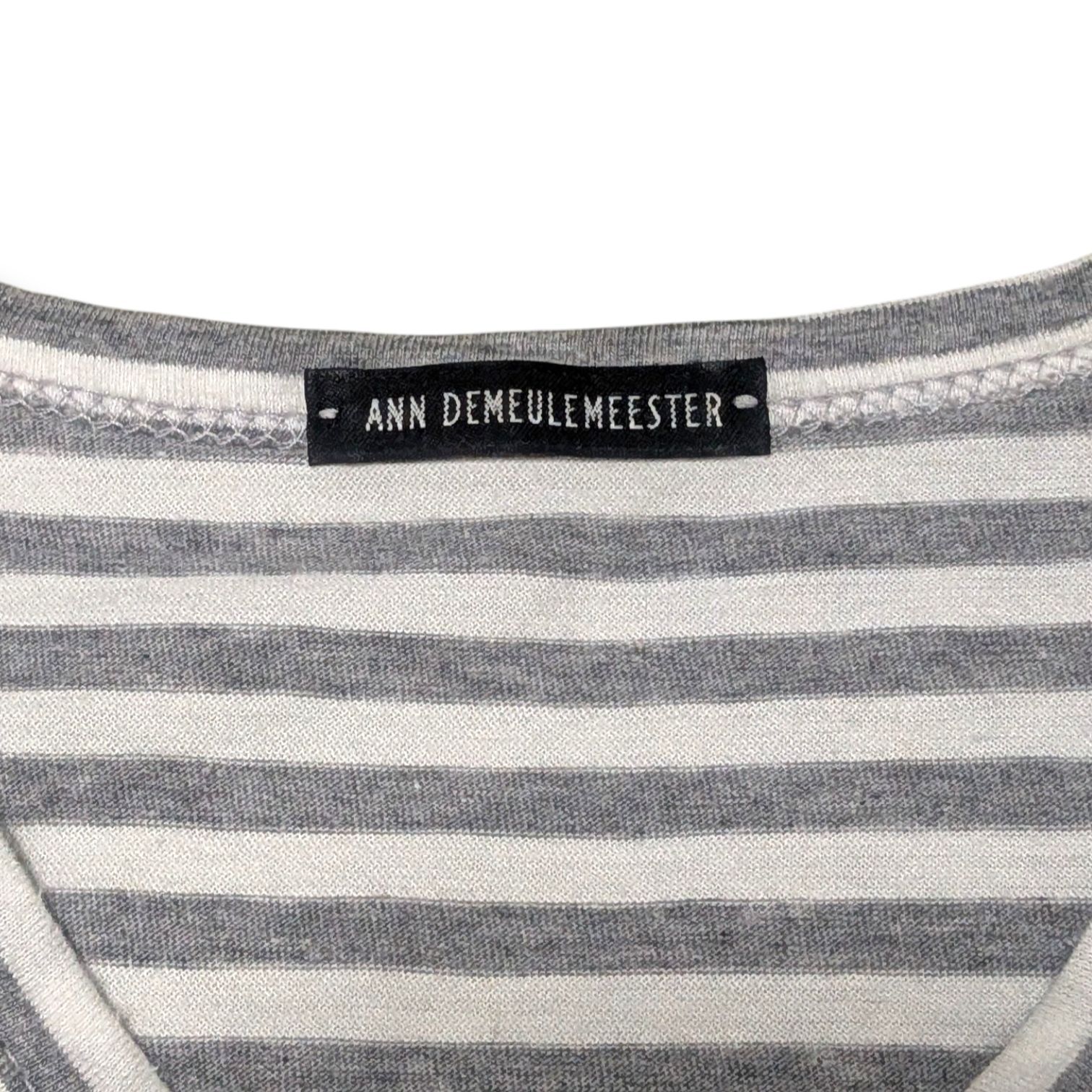 Ann Demeulemeester　本人期　ノースリーブカットソー Ann Demeulemeester アンドゥムルメステール ボーダー ノースリーブ