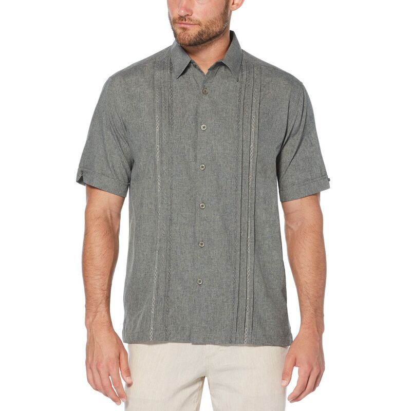 キューバベラ メンズ トップス Tシャツ ダウン 刺繍 Mens Cubavera ClassicFit Embroidered Paneled Chambray ButtonDown Shirt G