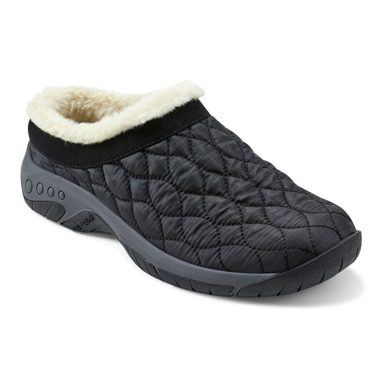 イージースピリット レディース シューズ サンダル Easy Spirit Wimmy FauxFur Trim WomenslipOn Mules Black ブラック