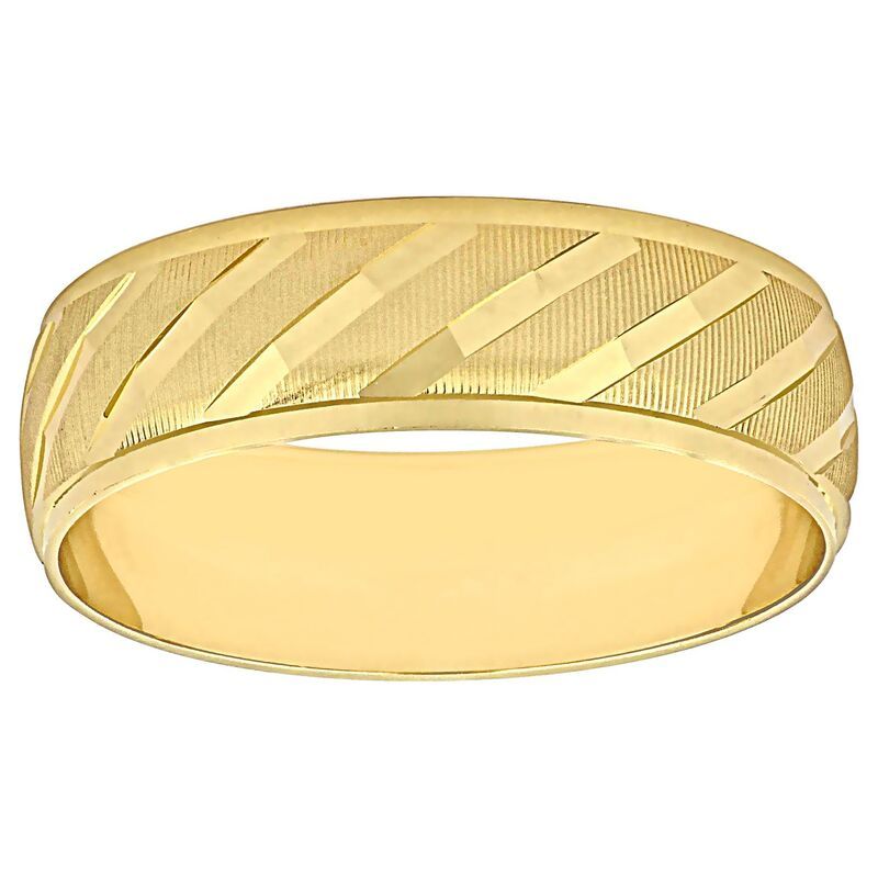 ステラ グレース メンズ アクセサリー リング Stella Grace 10k Gold Mens 6 mm Textured Striped Wedding Band 10k Gold ゴールド