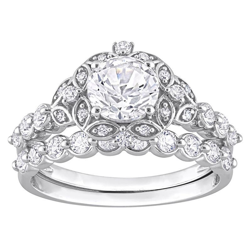ステラ グレース レディース アクセサリー リング ヴィンテージ Stella Grace 10K White Gold Lab Created White Sapphire andiamond Ac