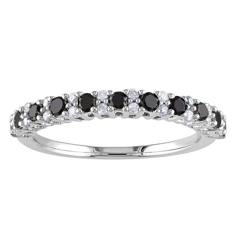 ステラ グレース レディース アクセサリー リング Stella Grace Sterling Silver 12 CaratW Black White Diamond Anniversary Ban