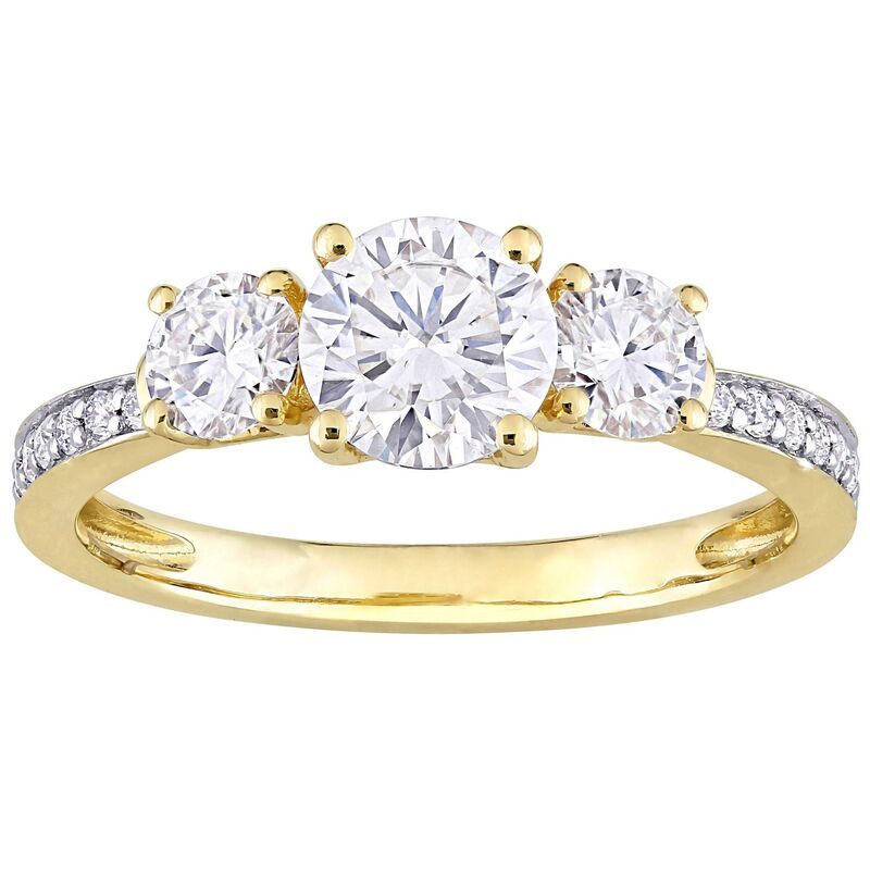 ステラ グレース レディース アクセサリー リング Stella Grace 10k Gold LabCreated Moissanite 3Stonengagement Ring 10k Gold