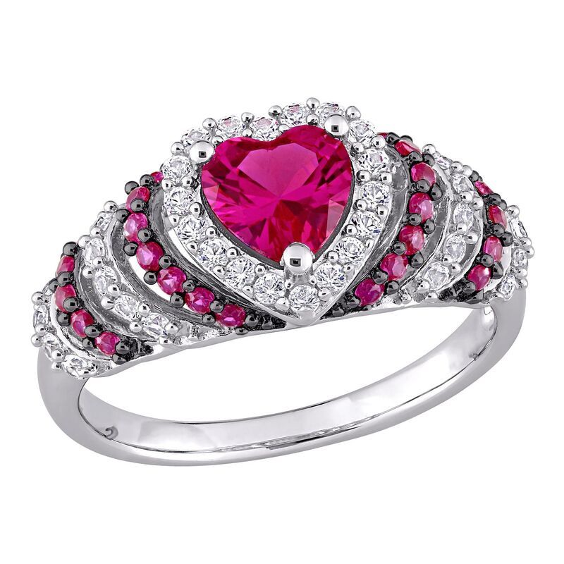 ステラ グレース レディース アクセサリー リング Stella Grace Sterling Silver LabCreated Ruby LabCreated White Sapphire Hea