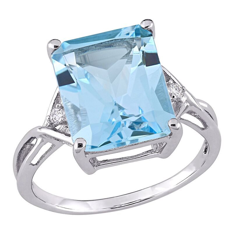 ステラ グレース レディース アクセサリー リング Stella Grace Sterling Silver Blue Topaz White Topaz Cocktail Ring Sterling