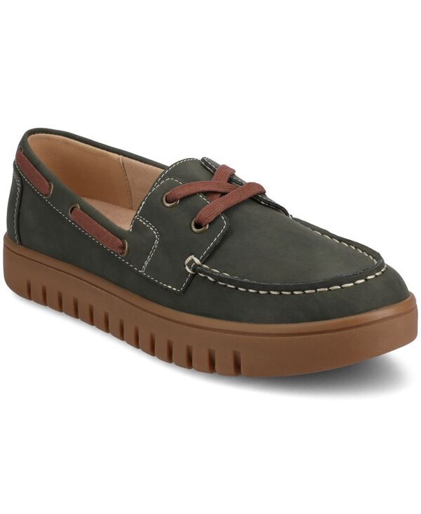 ジュルネ コレクション レディース シューズ スリッポン・ローファー Journee Collection Womens Marion Boat Shoe Loafers Olive オリーブ
