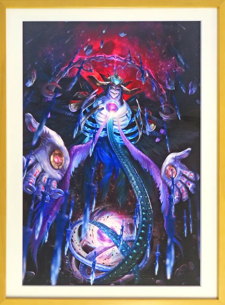 【中古】原画イラストボード 付属品付)モンスターストライク展 複製原画「名央 新しき世界の降誕 バベル」