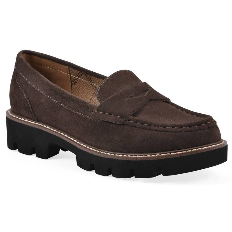ホワイトマウンテン レディース シューズ スリッポン・ローファー White Mountain Gunner Womens Lug Sole Loafers Coco Brown Suede ブラウン