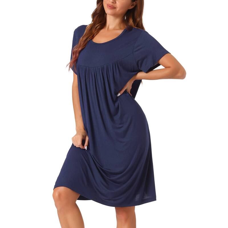 cheibear レディース アンダーウェア ナイトウェア プラスサイズ シャツ コットン cheibear Womens Nightgown Cotton Sleepwear Short Sleev