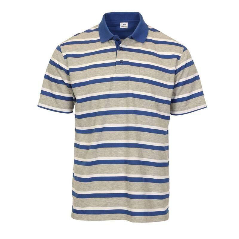 ジョベルティ メンズ トップス Tシャツ レギュラーフィット ポロシャツ Gioberti Mens Regular Fit Stripe Short Sleeve Polo W Pocket Roy