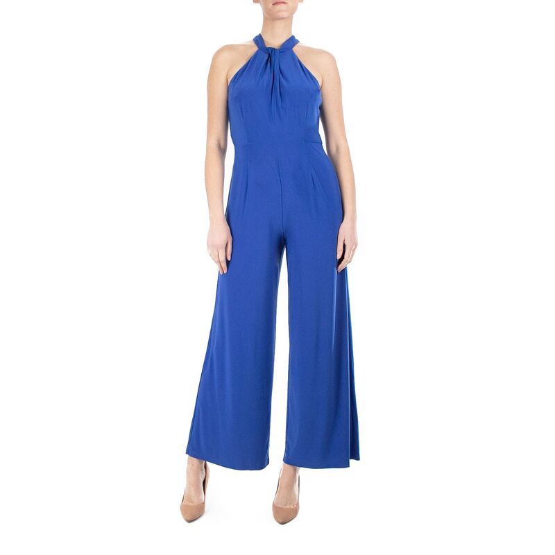 ニナレオナルド レディース トップス ワンピース ジャンプスーツ ホルター Womens Nina Leonard WideLeg Halter Jumpsuit Classic Blue ブルー