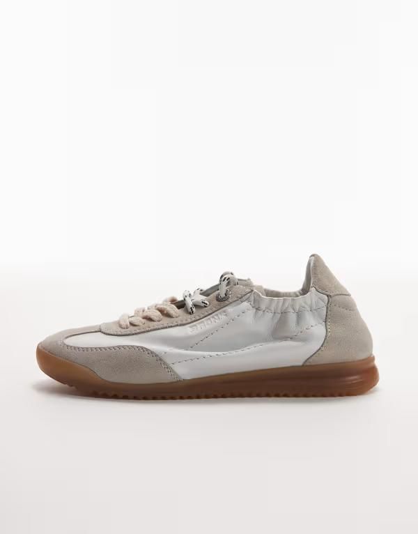 ブロンクス レディース シューズ スニーカー レース レザー Bronx Clioo laceup gum soleather sneakers in offwhite オフホワイト