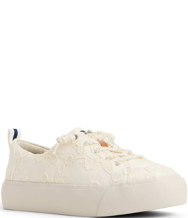 スペリー レディース ボトムス カジュアルパンツ プラットフォーム スニーカー Sperry Womens Cove LTT Eyelet Platform Sneakers Cream クリーム