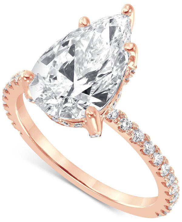 バッジェリーミシュカ レディース アクセサリー リング Badgley Mischka Certified Lab Grown Diamond Pear Halo Engagement Ring 33
