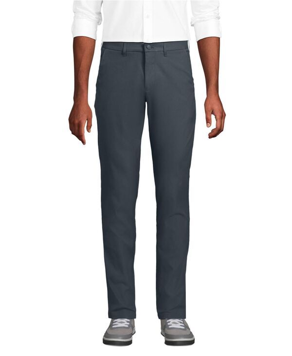 ランズエンド メンズ ボトムス カジュアルパンツ スリムフィット Lands End Menslim Fit Performance Pant Steel gray グレー