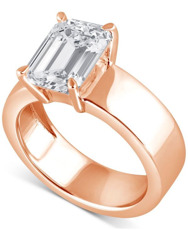 バッジェリーミシュカ レディース アクセサリー リング Badgley Mischka Certified Lab Grown Diamond EmeraldCut Solitairengagemen