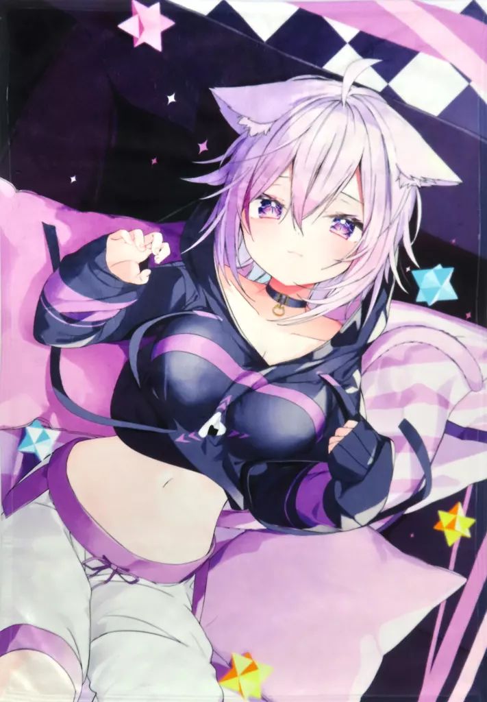 【中古】同人生活用品・バッグ・神社関連 【バーチャルYoutuber】ふわふわボアブランケット 猫又おかゆ(神岡ちろる) C101/AHO-CROSS