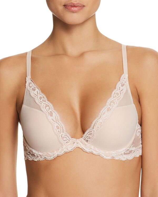 ナトリ レディース アンダーウェア ブラジャー Natori Feathers Contour Plunge Bra Cameo Rose