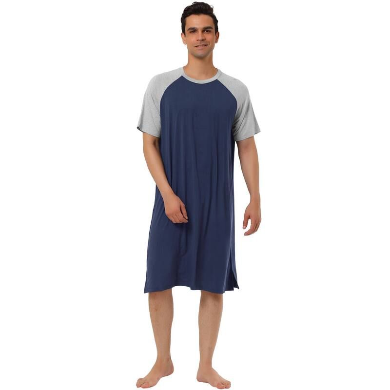 Lars Amadeus レディース アンダーウェア ナイトウェア シャツ Lars Amadeus Mens Nightshirt Nightwear Comfy Lounge Soft Pajam