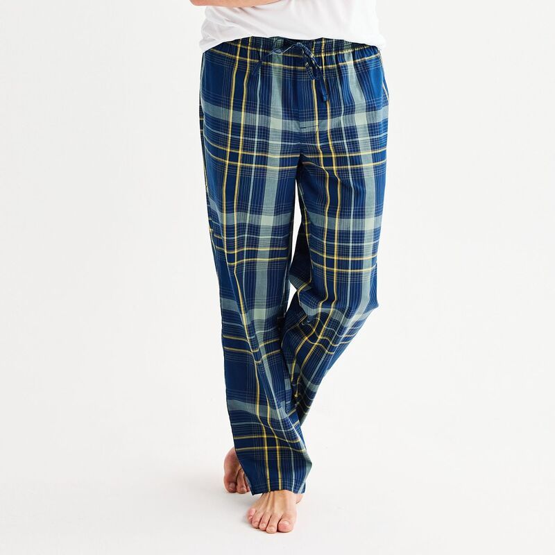 ソノマ レディース アンダーウェア ナイトウェア パンツ Mensonoma Goods For Life Woven Pajama Pants Blue Checks ブルー