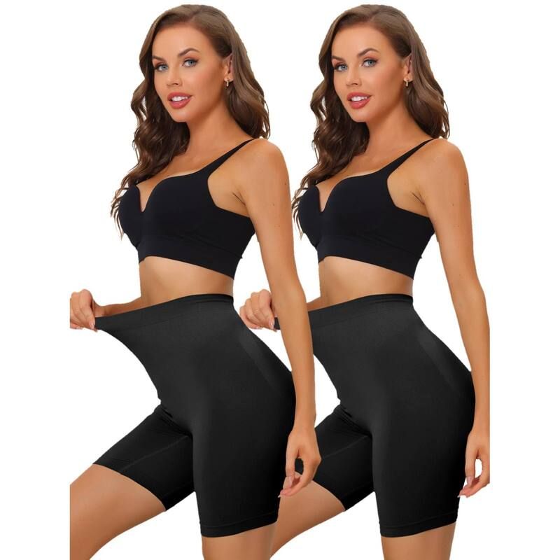 アレグラ ケー レディース ボトムス カジュアルパンツ ショートパンツ ALLEGRA K 2packs Womens High Waisted Shapewear Slip Shortslimmin