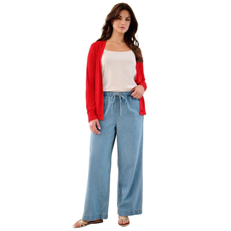 Ellos レディース アウター ニット・セーター プラスサイズ カーディガン ellos Plusize Boxy Cardigan Hot Red レッド