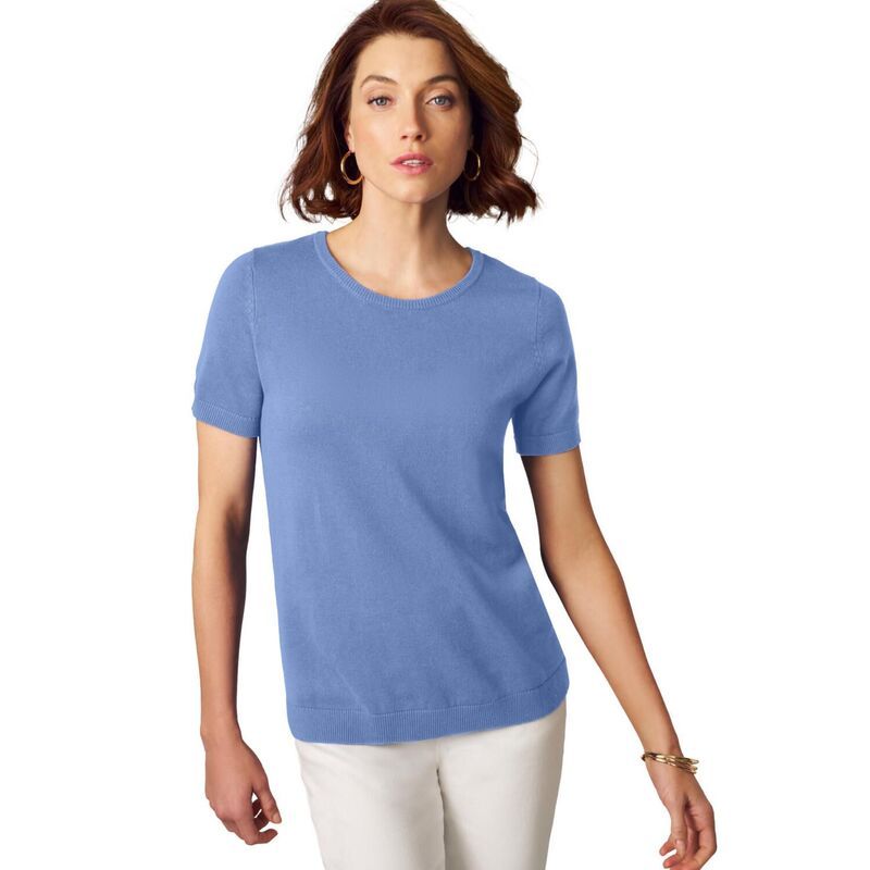 ジェシカロンドン レディース アウター ニット・セーター クルーネック プラスサイズ Jessica London Womens Plusize Fine Gauge Crewneck Shell A