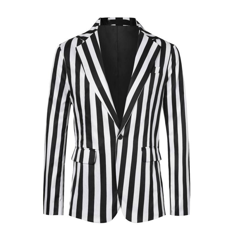Lars Amadeus レディース アウター ジャケット・ブルゾン スリムフィット コート ブレザー Lars Amadeustripes Blazers For Menslim Fit Singl