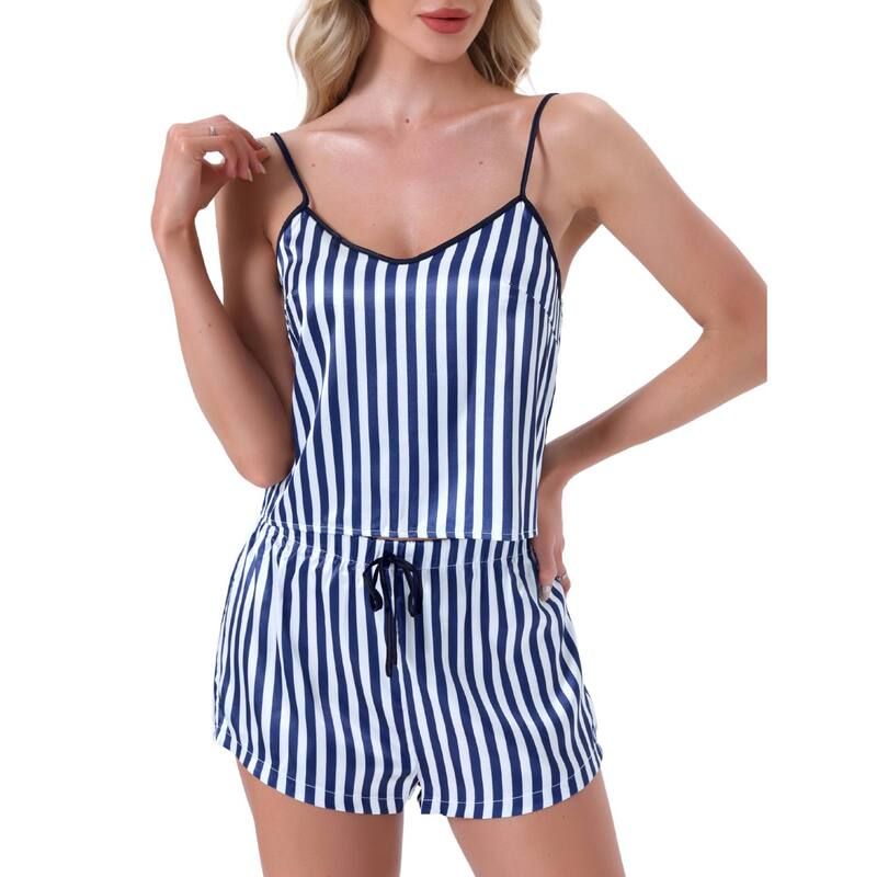 cheibear レディース アンダーウェア ナイトウェア フラワー柄 ショートパンツ サテン フラワー cheibear Womensatin Pajamaset Sleepwear Nightwe
