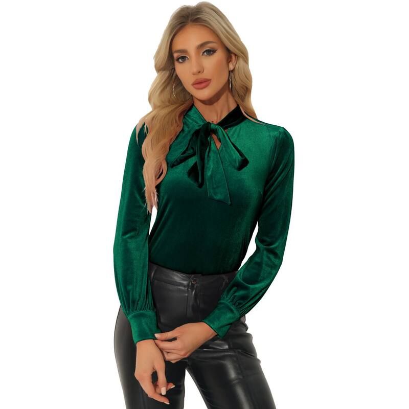 アレグラ ケー レディース トップス シャツ ヴィンテージ ベルベット ブラウス ALLEGRA K Vintage Gothic Blouse For Womens Velvet Dressy Bo