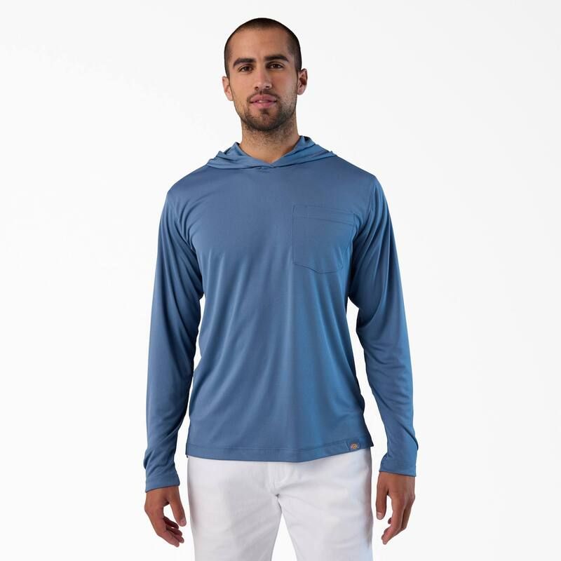 ディッキーズ レディース トップス Tシャツ Mens Dickies Lightweight Hooded Sun Shirt Steel Blue ブルー