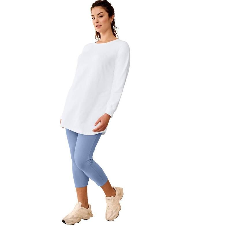 Ellos レディース トップス Tシャツ プラスサイズ パイル スウェット ellos Plusize French Terry Sweatshirtunic With Shirttail Hem