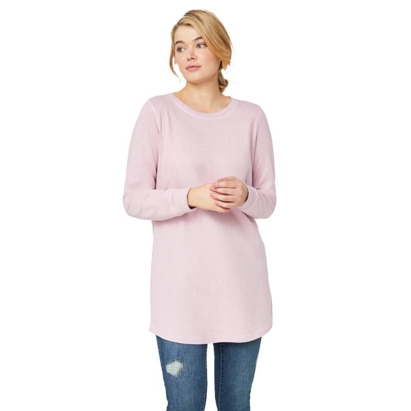 Ellos レディース トップス Tシャツ プラスサイズ パイル スウェット ellos Plusize French Terry Sweatshirtunic With Shirttail Hem