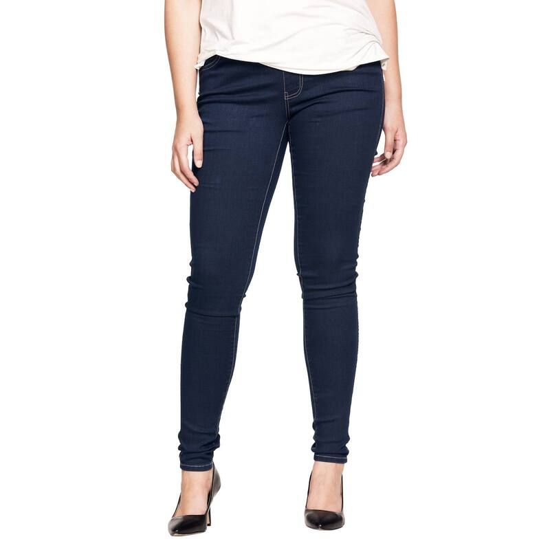 Ellos レディース ボトムス カジュアルパンツ プラスサイズ デニム ellos Plusize Stretch DenimidRise PullOn 4 Pocket Jeggings Indi