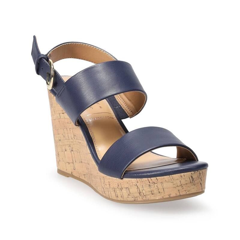 LC Lauren Conrad レディース シューズ サンダル LC Lauren Conrad Samona Womens Wedge Sandals Navy ネイビー