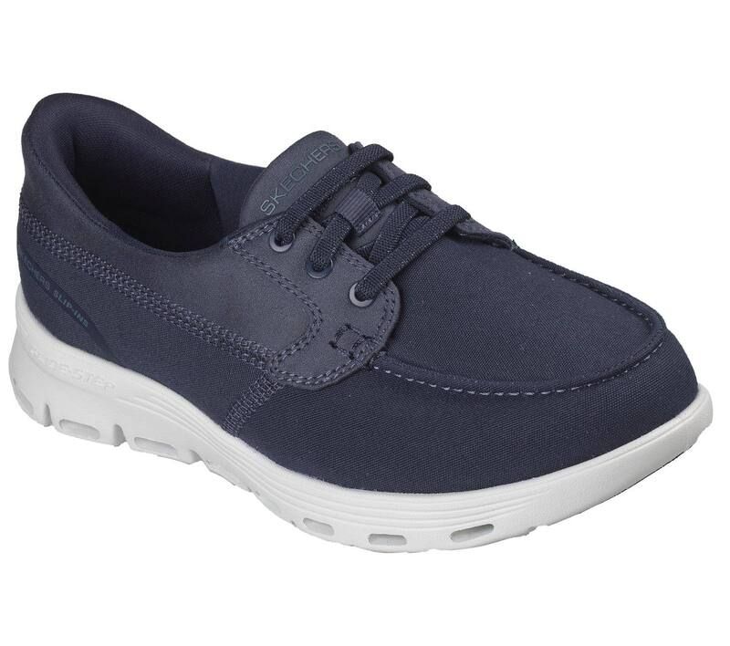 スケッチャーズ レディース シューズ サンダル Skechers Hands Free Slipins GlideStep Serene Womens Comfort Shoes Navy ネイビー