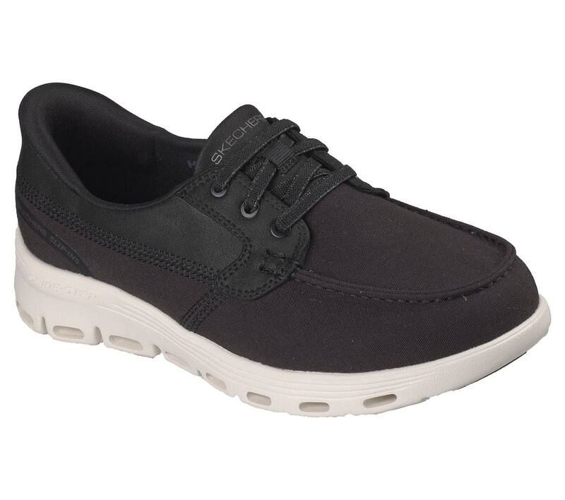 スケッチャーズ レディース シューズ サンダル Skechers Hands Free Slipins GlideStep Serene Womens Comfort Shoes Black ブラック