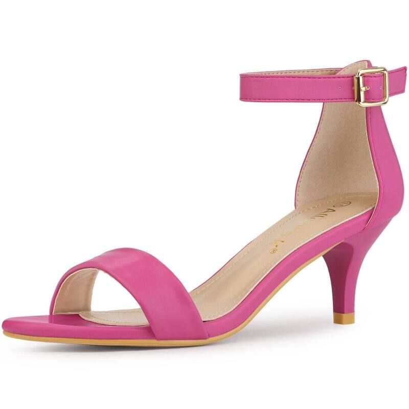アレグラ ケー レディース シューズ パンプス サンダル アンクル ヒール ALLEGRA K Women Open Toe Kitten Heeled Ankle Strap Sandals Hot