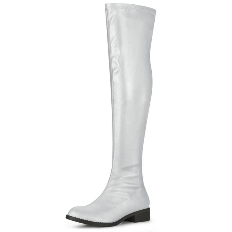 アレグラ ケー レディース シューズ ブーツ・レインブーツ ヒール ALLEGRA K Womens Thigh Boots Low Block Heel Fashion Over the Knee