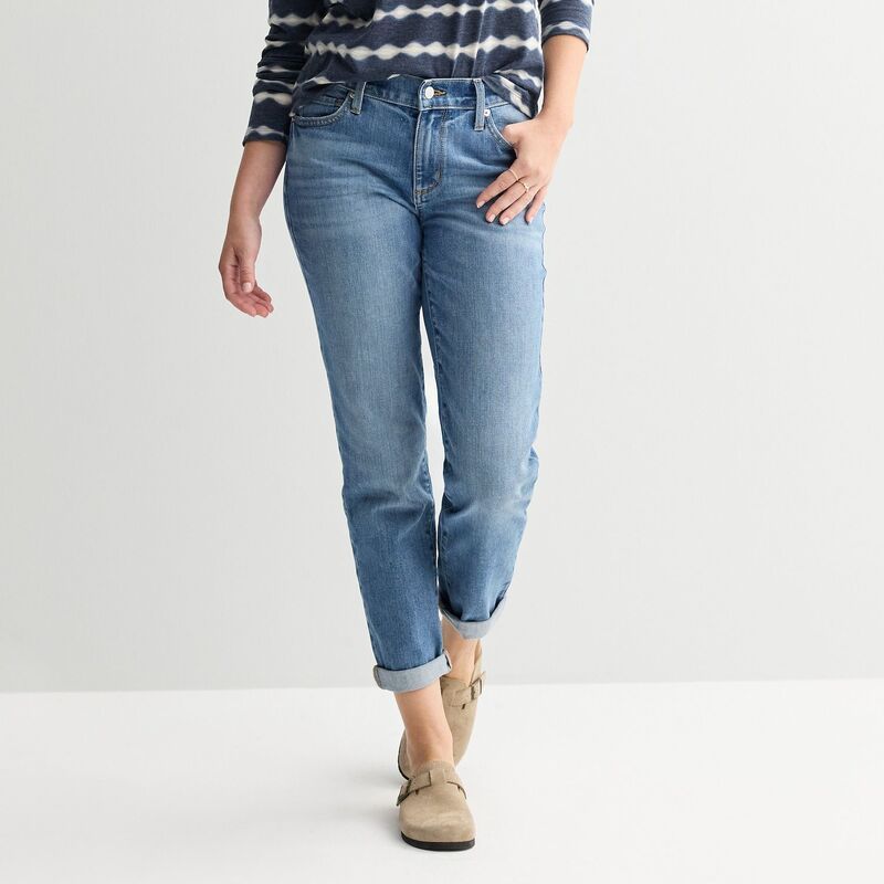 ソノマ レディース ボトムス デニムパンツ プチ ジーンズ Petite Sonoma Goods For Life Mid Rise Relaxed Boyfriend Jeans Light Wa